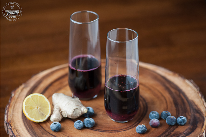 Blueberry Ginger Bellini